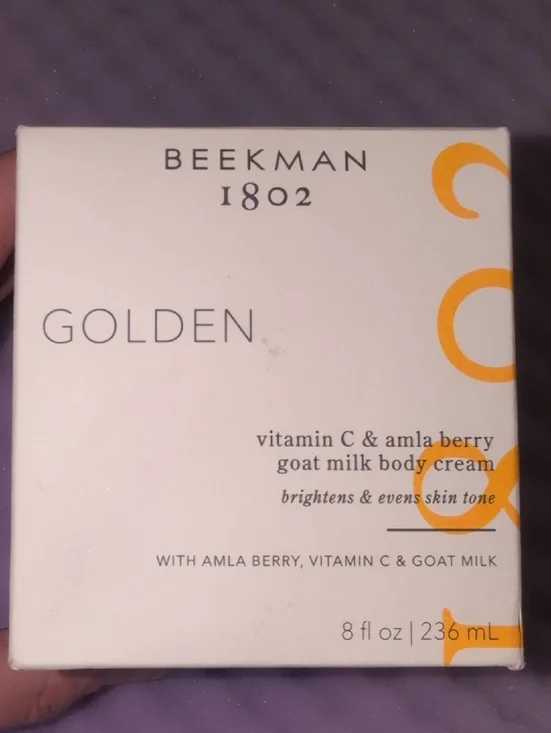 Beekman 1802 NWT Golden Vitamin C & Amla Berry Goat Milk Body Cream NIB NEW IN - Picture 2 of 7